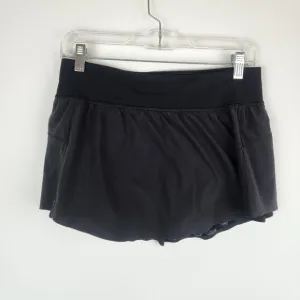 Lululemon Quick Pace Mini Athletic Skirt Skort Black Size 6