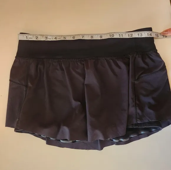 Lululemon Quick Pace Mini Athletic Skirt Skort Black Size 6