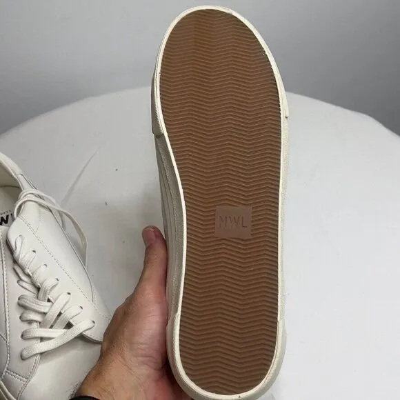 Madewell Women s $88 Sidewalk Low-Top Sneakers White Size 12M ND989