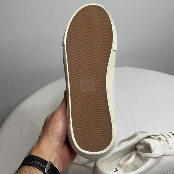 Madewell Women s $88 Sidewalk Low-Top Sneakers White Size 12M ND989