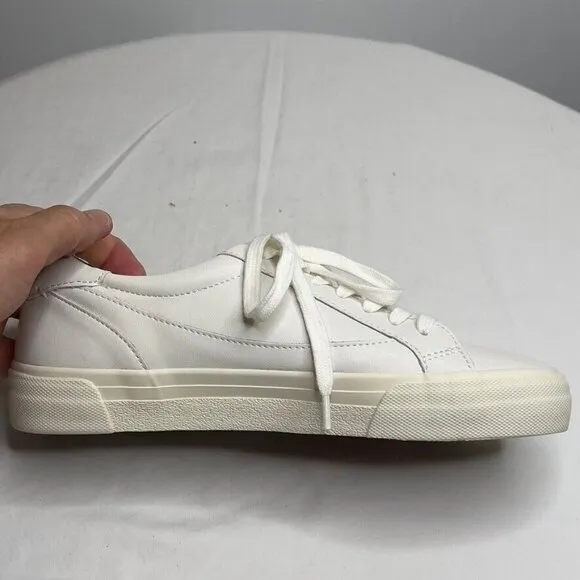 Madewell Women s $88 Sidewalk Low-Top Sneakers White Size 12M ND989