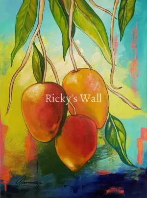 Mango Fruits - PREMIUM - 12 x 16 in. by A. Larrinaga