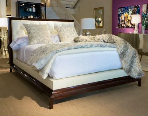 Moderne Platform Tufted Bed - Baker Furniture