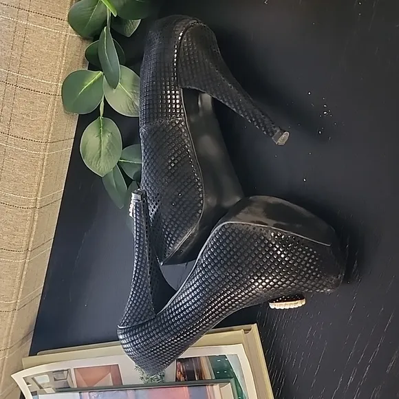 Muuy Fresos Zapateria Platform Heels Size 7.5 8 Mexico Pearls Bows Goth Punk