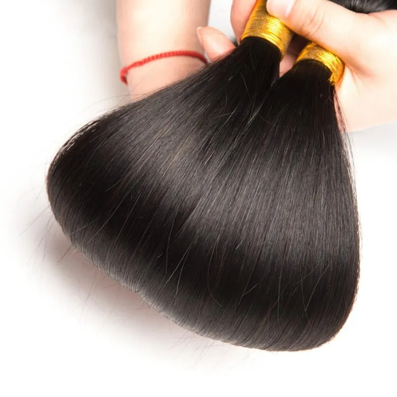 Natural Black Straight 16-20 Inches 100% Human Hair Wig