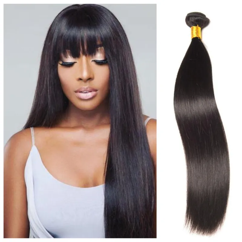 Natural Black Straight 16-20 Inches 100% Human Hair Wig