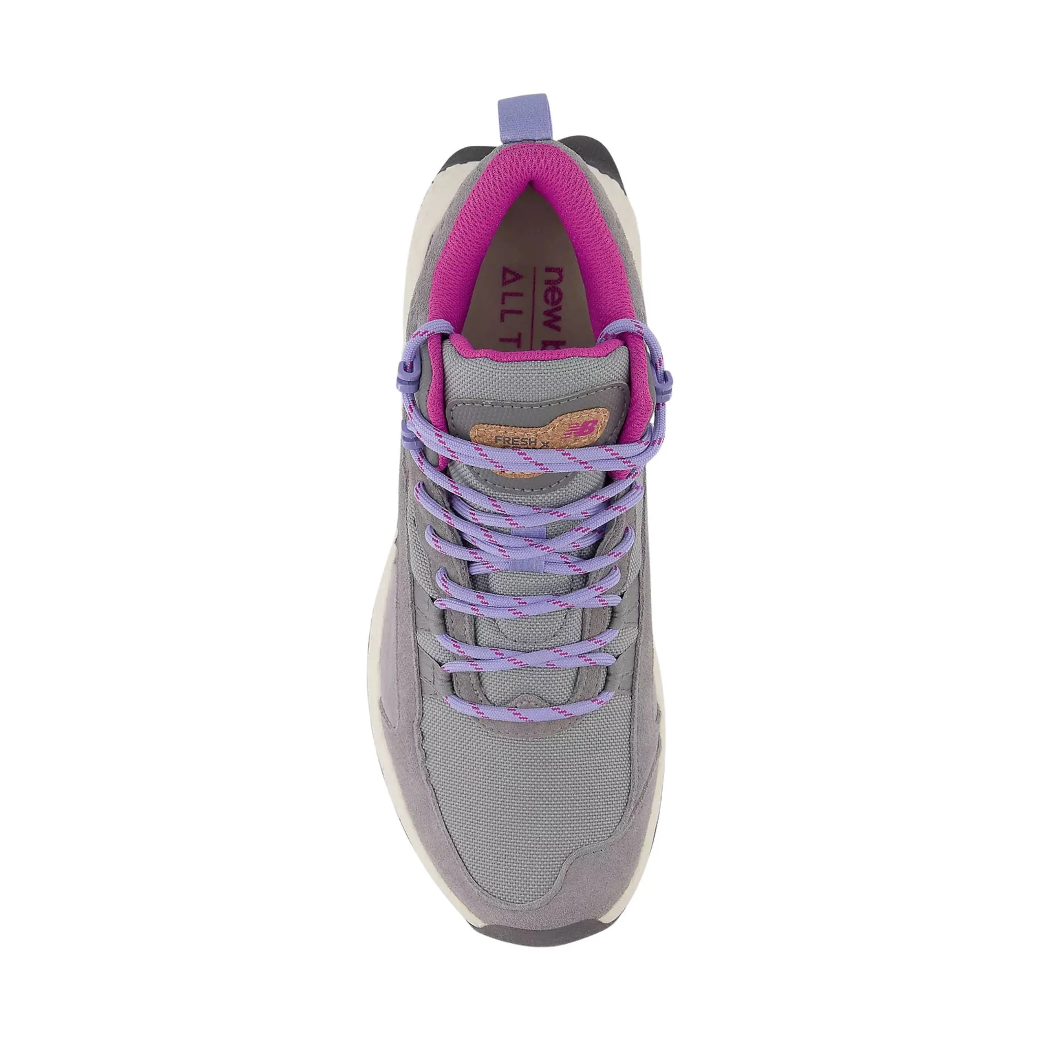 New Balance Women's Fresh Foam X Hierro Mid Gore-Tex Hiking Shoes - Steel with Castlerock and Magenta
