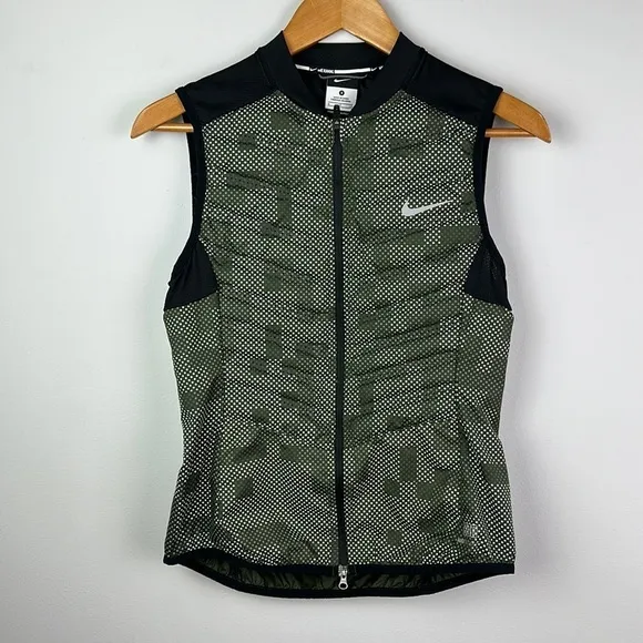 Nike Athletic 800 Down Filled Puffer Vest SM Aeroloft 3M Packable Warm Outdoor