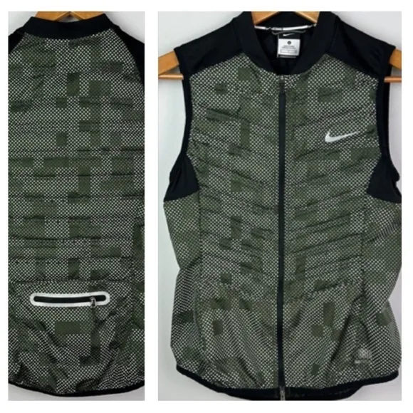 Nike Athletic 800 Down Filled Puffer Vest SM Aeroloft 3M Packable Warm Outdoor