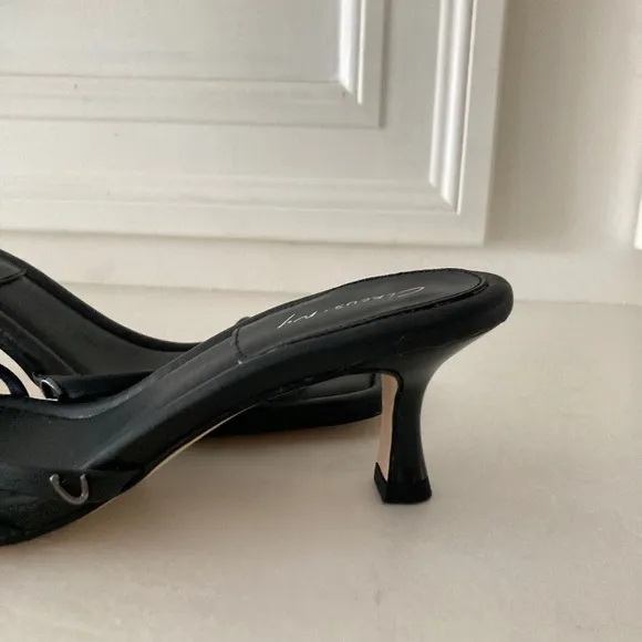 NWOT Circus NY by Sam Edelman Black Leather Kitten Heels Sz 6.5