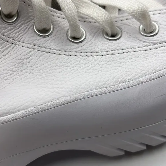 NWT Converse Lugged 2.0 Platform Shoe Sneakers High Top White Leather Mens 8