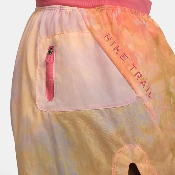 NWT Nike Trail Sea Coral/Pearl Pink Dri-FIT Repel Mid-Rise 3&quot; Running Shorts XL