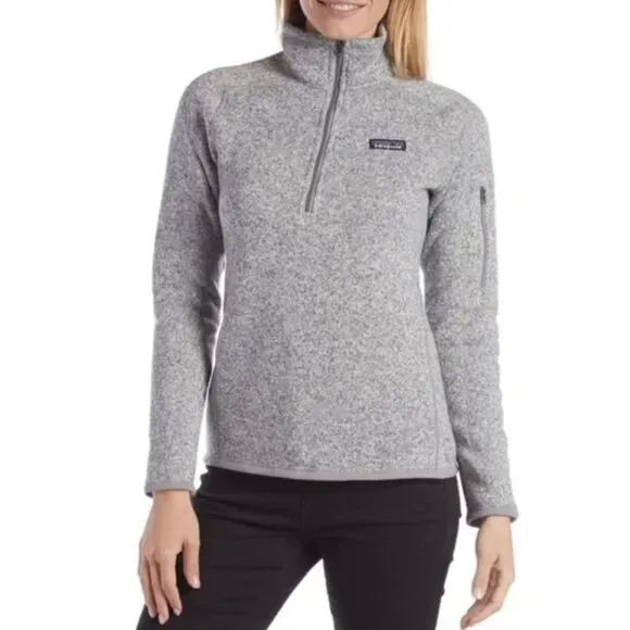 Patagonia Better Sweater 1/4-Zip Fleece Pullover - Women’s Medium - Heather Gray