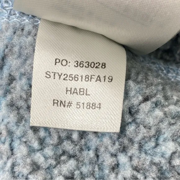 Patagonia Women’s Small Better Sweater 1/4 Zip Light Blue Logo Outdoor Gorp Hike