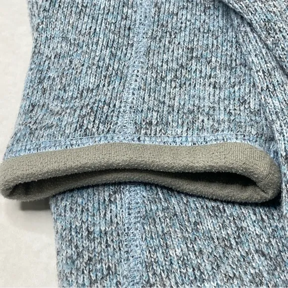 Patagonia Women’s Small Better Sweater 1/4 Zip Light Blue Logo Outdoor Gorp Hike