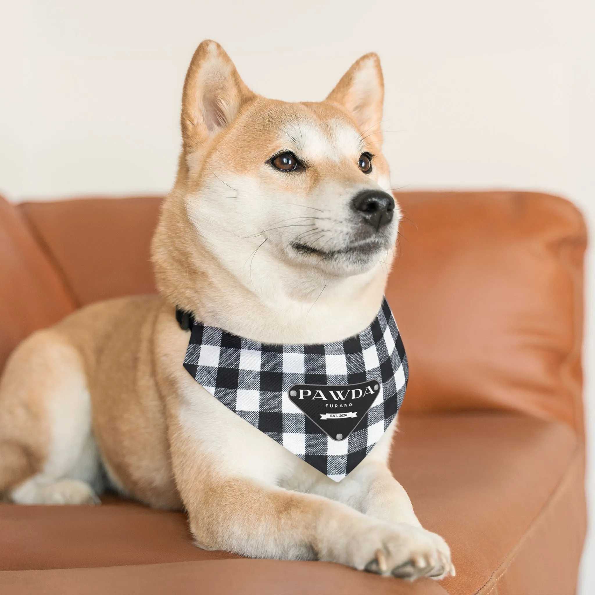 Pawda Faux-Designer Pet Bandana Collar