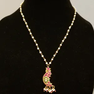 Pearl Chain With Kundan Pendant
