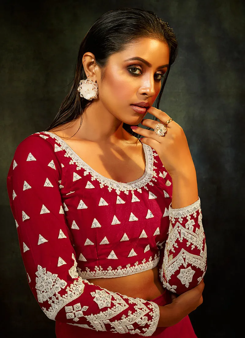 Pink Sequence Embroidered Designer Lehenga Choli
