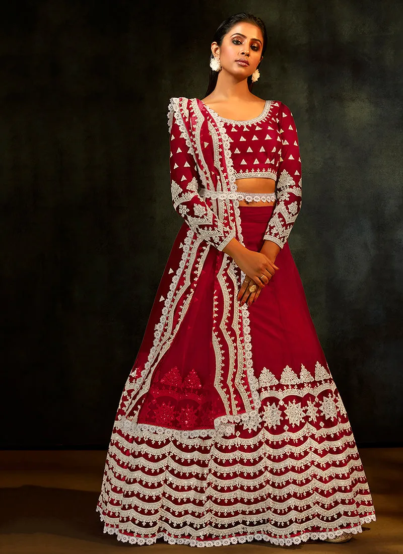 Pink Sequence Embroidered Designer Lehenga Choli