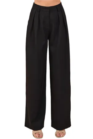 Pintuck Detail High Rise Pants