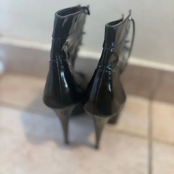 Pleaser Delight Platform Pole Heels sexy club dance cutout shoes lace boots
