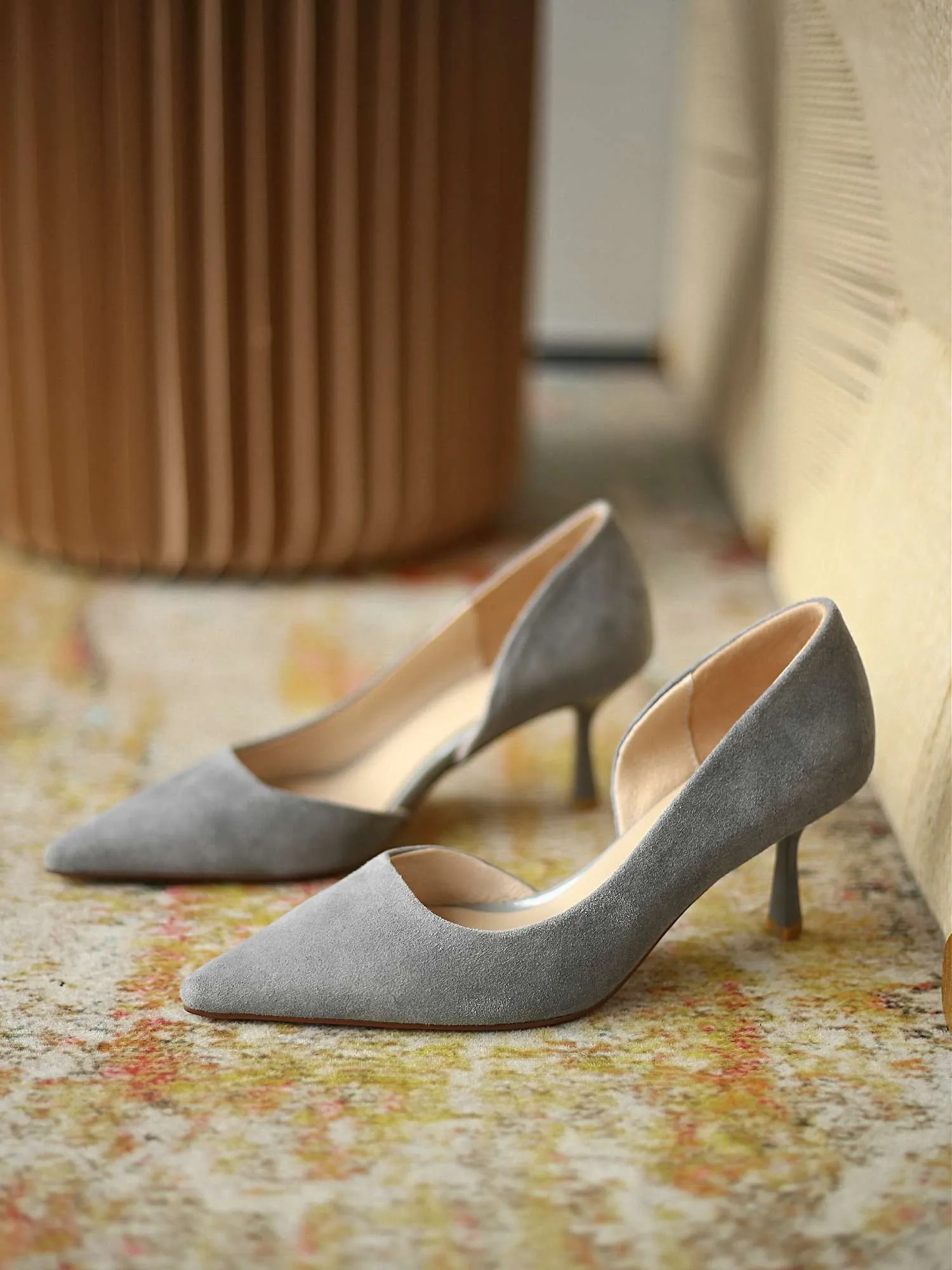 Pointed toe high heels daily wear basic women pumps