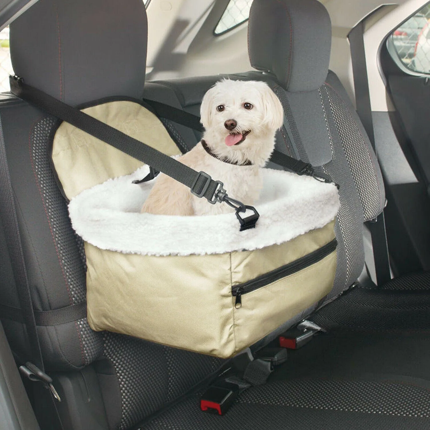 Premium Large Dog Car Booster Safety Carrier Seat