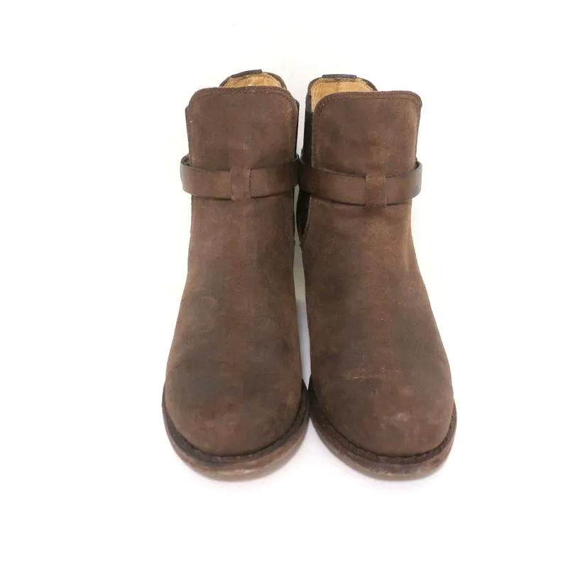 Rag & Bone Durham Chelsea Boots Brown Suede Size 38 Mid-Heel Ankle Boots