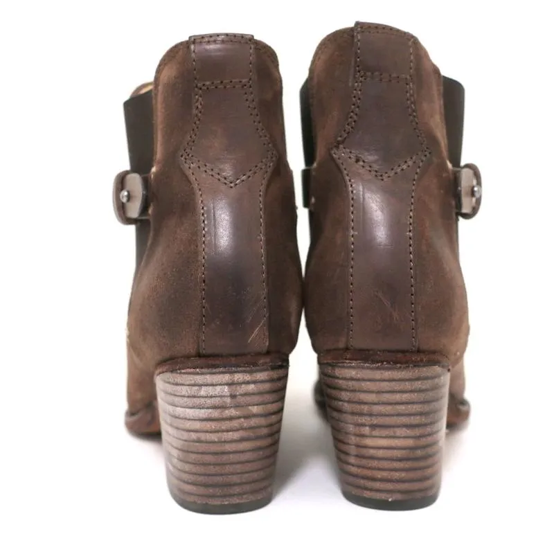 Rag & Bone Durham Chelsea Boots Brown Suede Size 38 Mid-Heel Ankle Boots