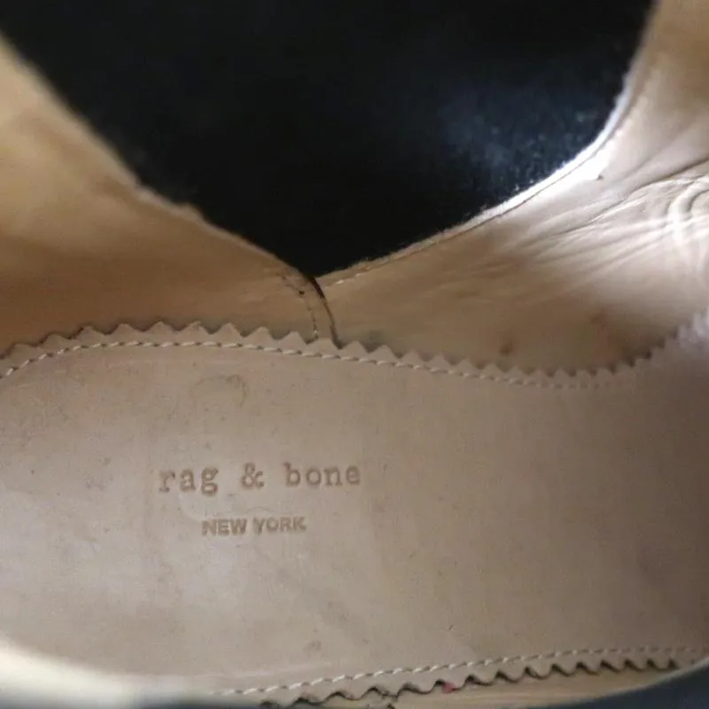 Rag & Bone Durham Chelsea Boots Brown Suede Size 38 Mid-Heel Ankle Boots