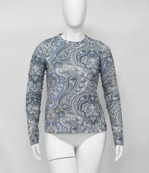 Rapheeze Blue Paisley Designer Bodycon Top