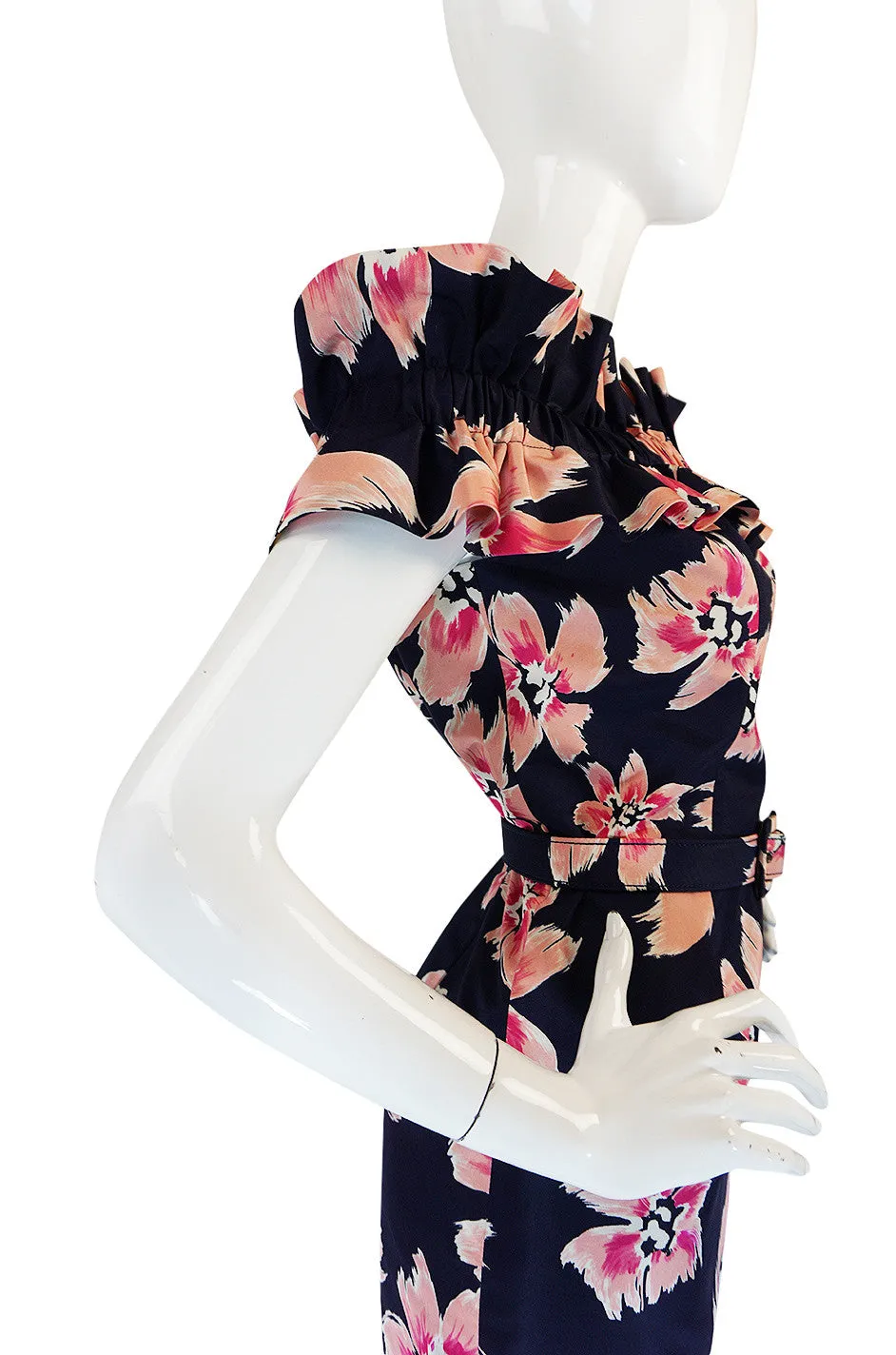 Resort 2009 Christian Dior Off Shoulder Floral Print Dress