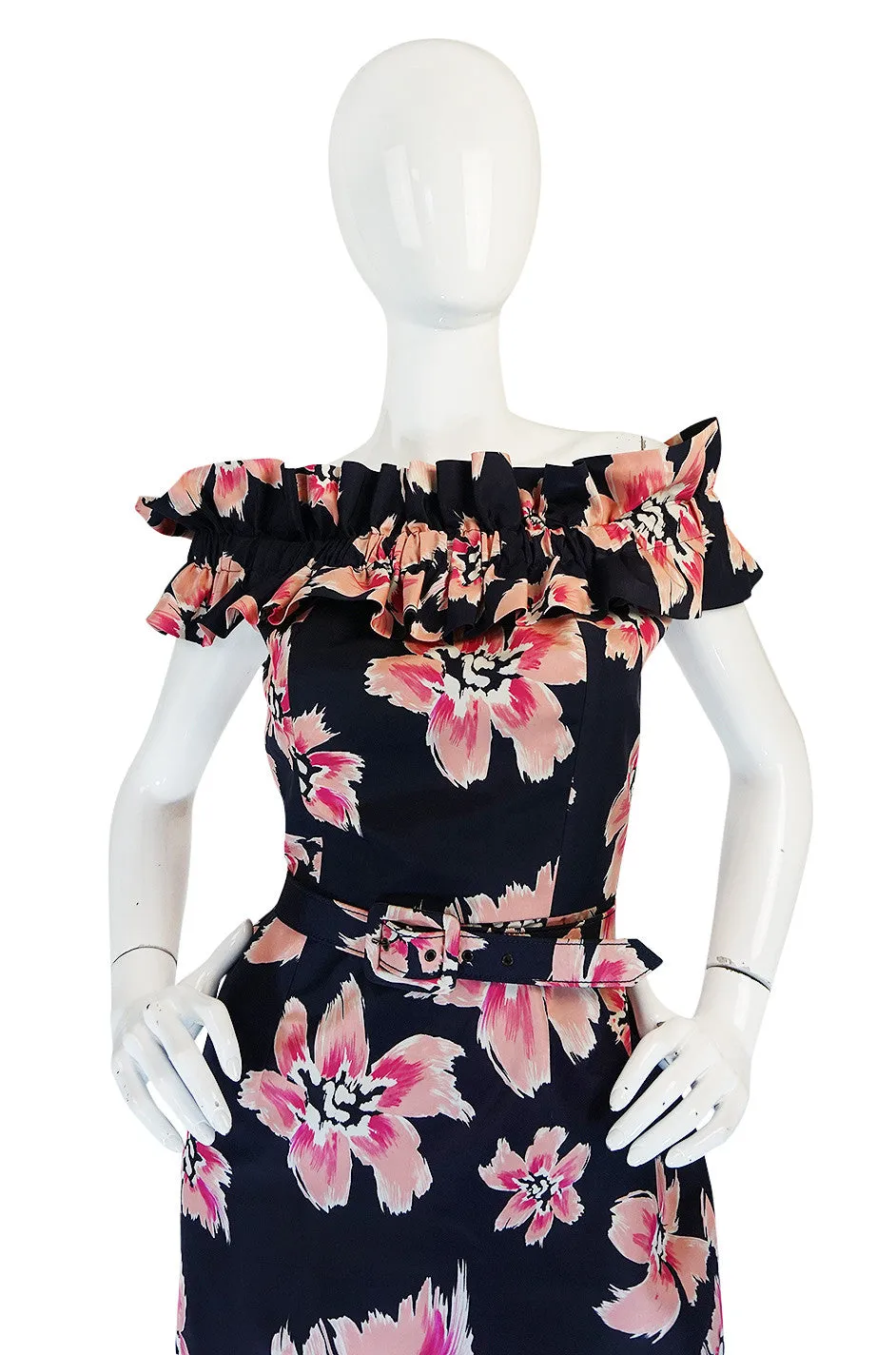 Resort 2009 Christian Dior Off Shoulder Floral Print Dress