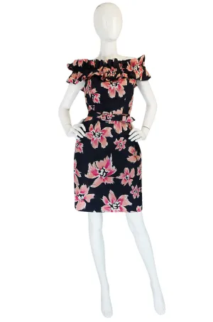 Resort 2009 Christian Dior Off Shoulder Floral Print Dress