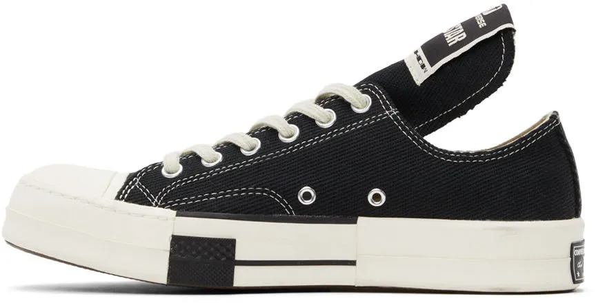 RICK OWENS DRKSHDW Black Converse Edition Drkstar Lo Sneakers