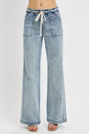 RISEN Full Size Straight Leg Jeans with Pockets Plus Size ONLINE EXCLUSIVE