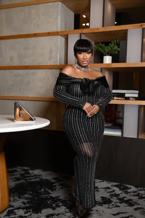 Ritzy Opulence Belle- Gemstone Mesh Dress (New! 3 colors!)