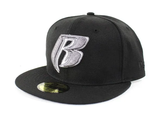 Ruff Ryders New Era 59Fifty Fitted Hats (Black Metallic Black Gray Under Brim Nike Foamposites metallic pewter)