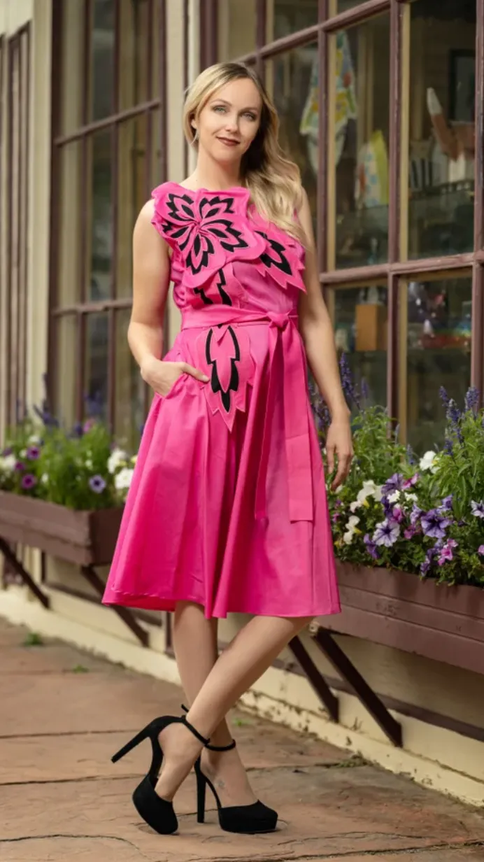 S23044 - 3D Flower Dress