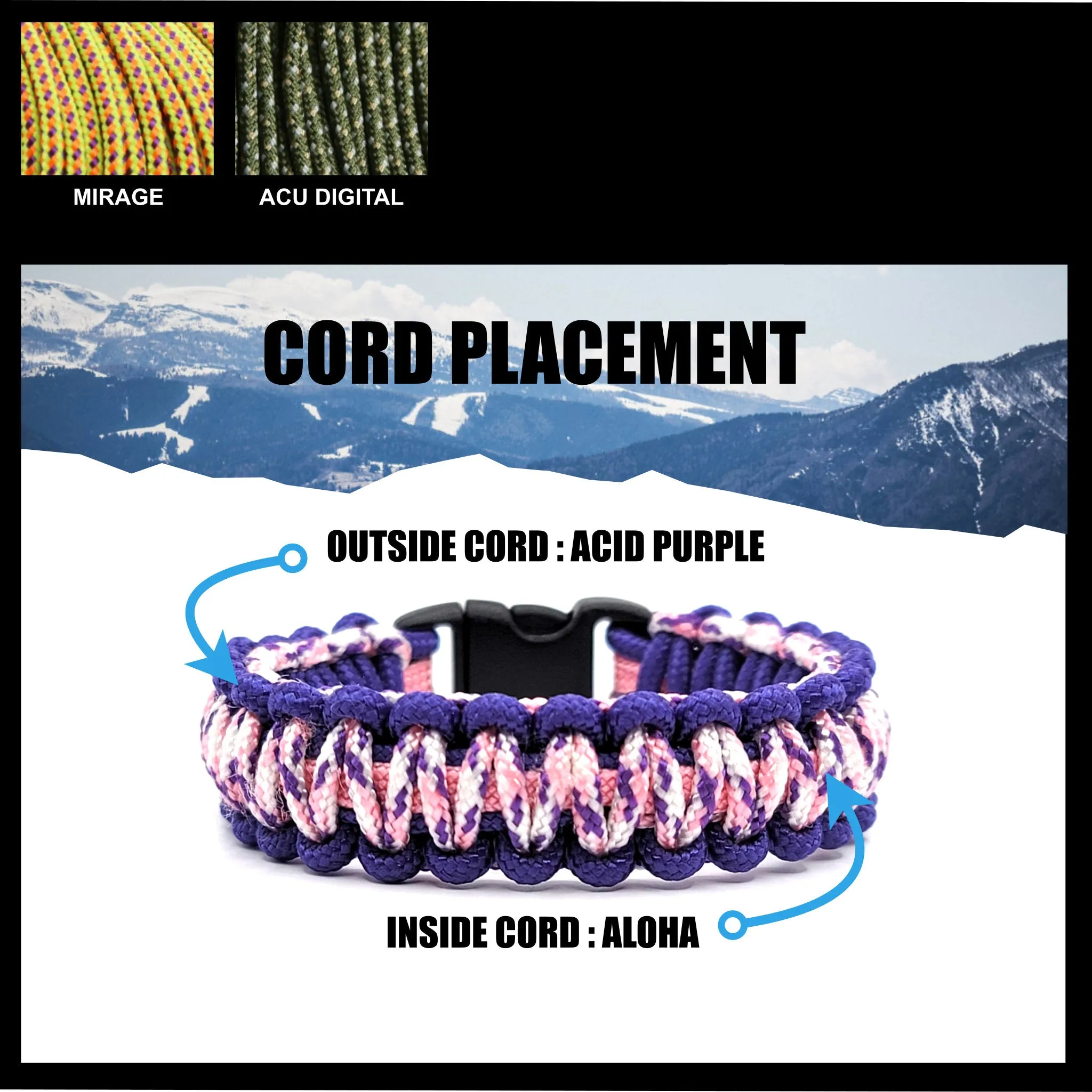 Safety 275 Paracord Bracelet – If Lost Emergency Contact Info Engraved - Great for Vacations
