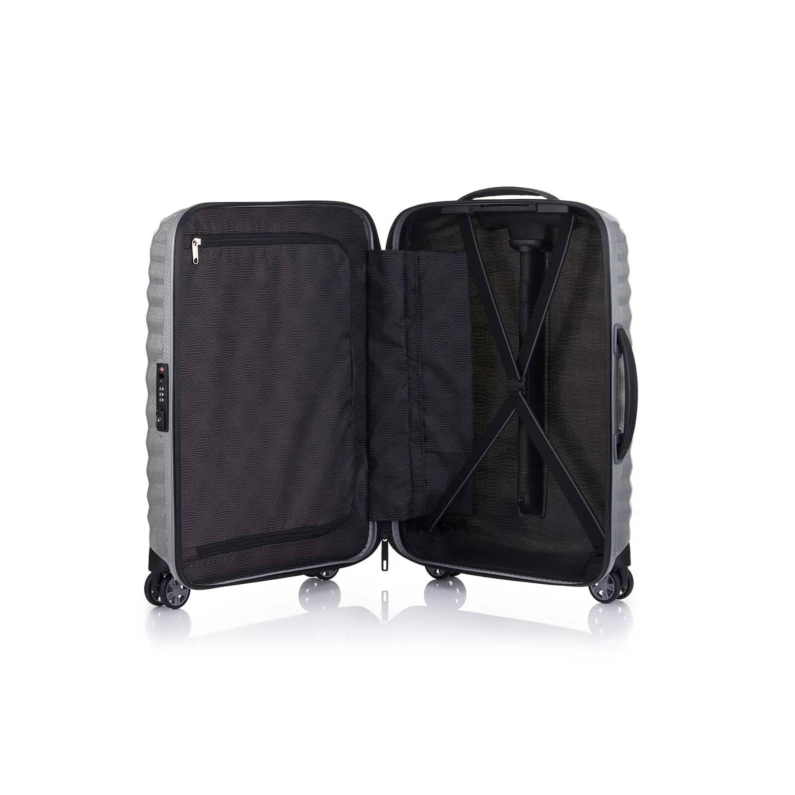 Samsonite Lite-Shock Sport 55cm Suitcase Silver