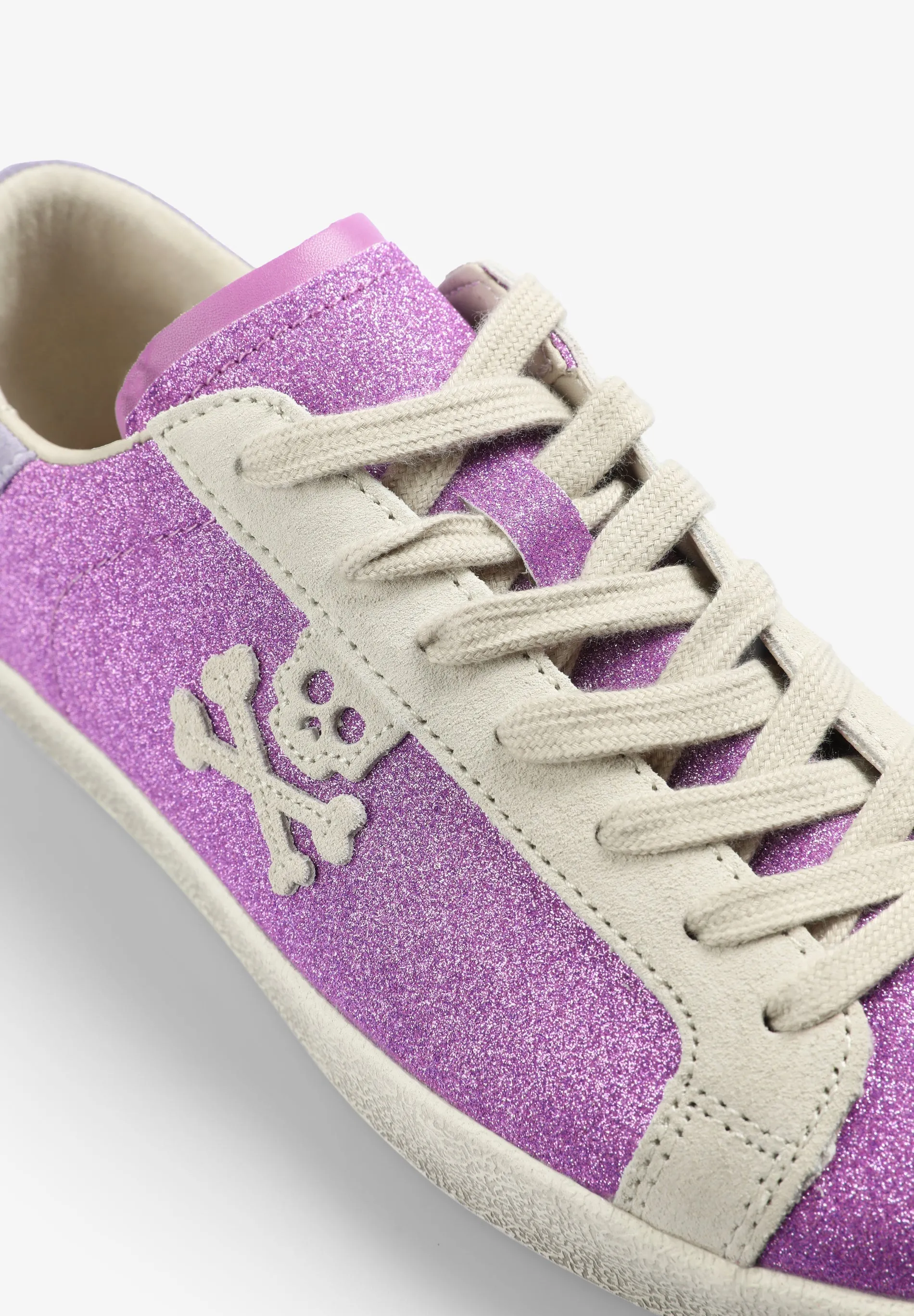 SAPATILHAS BAIXAS COM GLITTER E SKULL