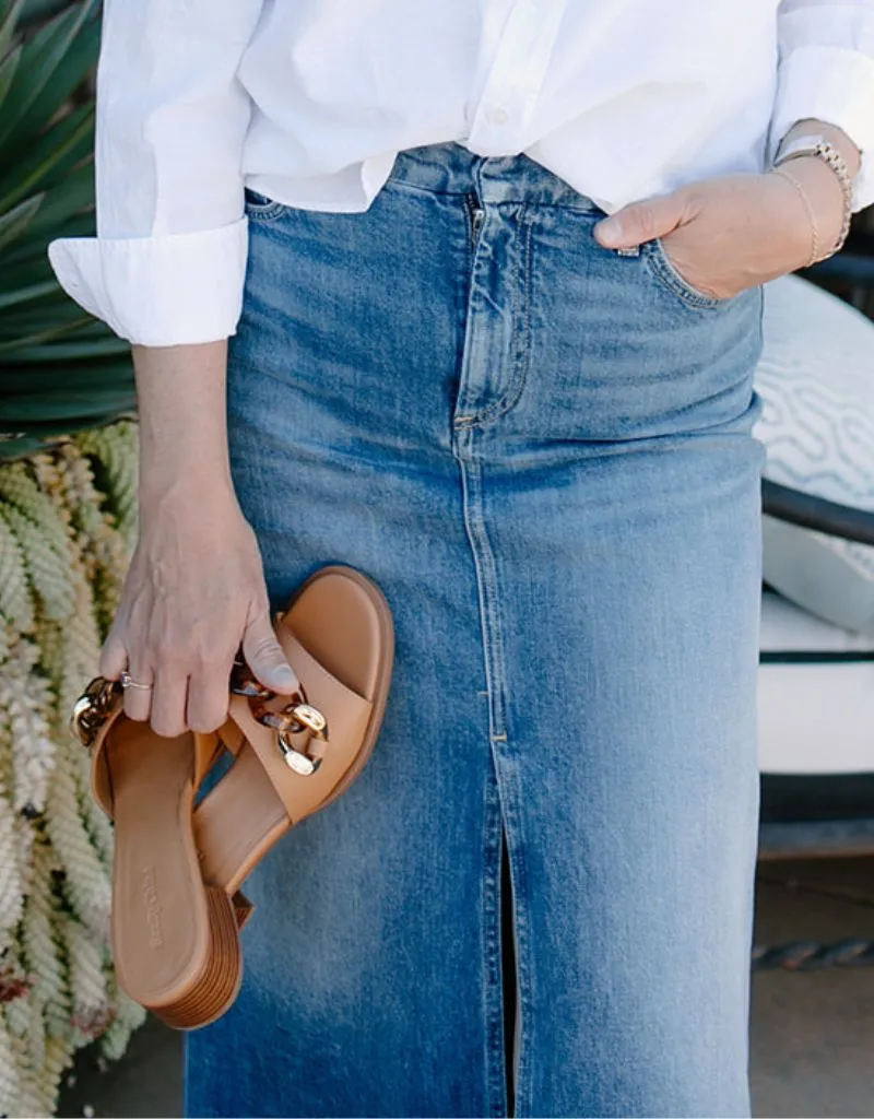See by Chloe Monyca Heeled Mule in Tan