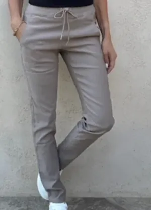 Shely Pant - Dark Beige Stripe