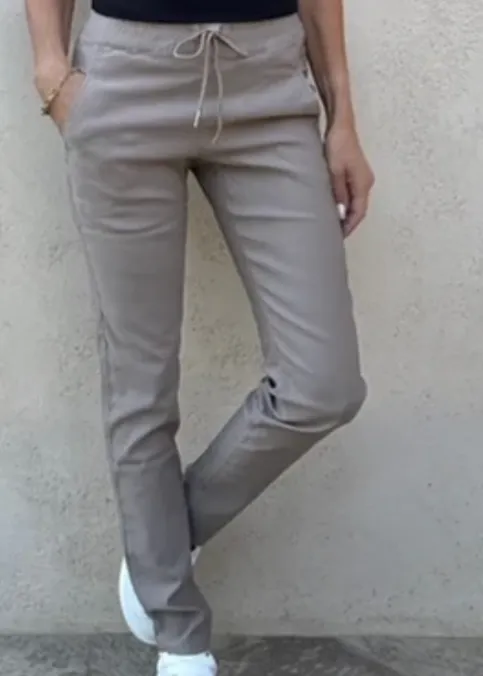 Shely Pant - Dark Beige Stripe
