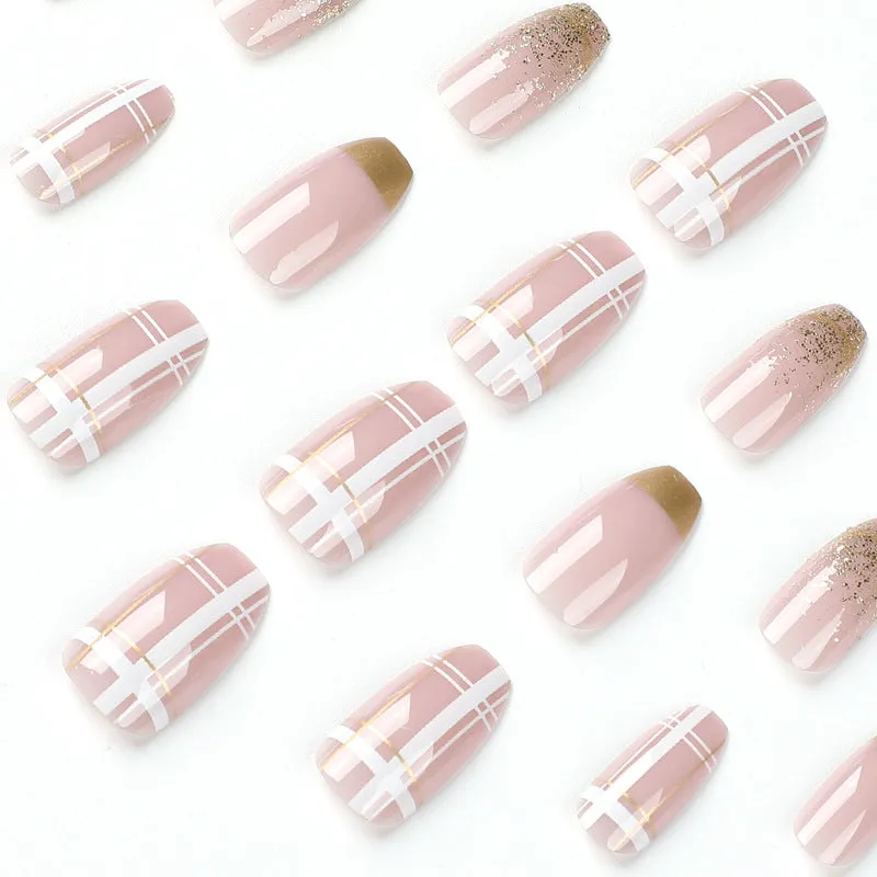 Short coffin elegant nude gel