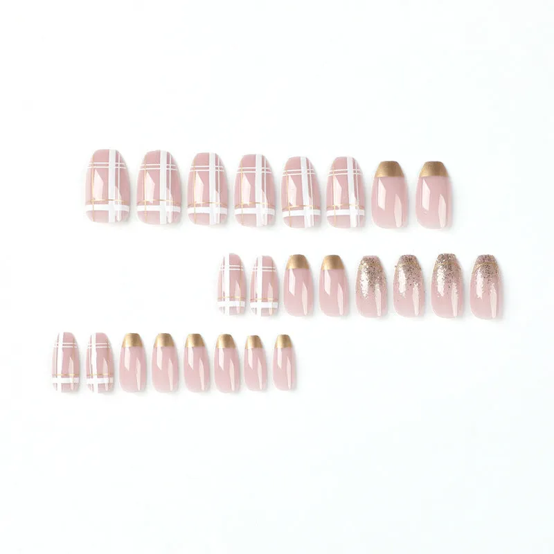 Short coffin elegant nude gel