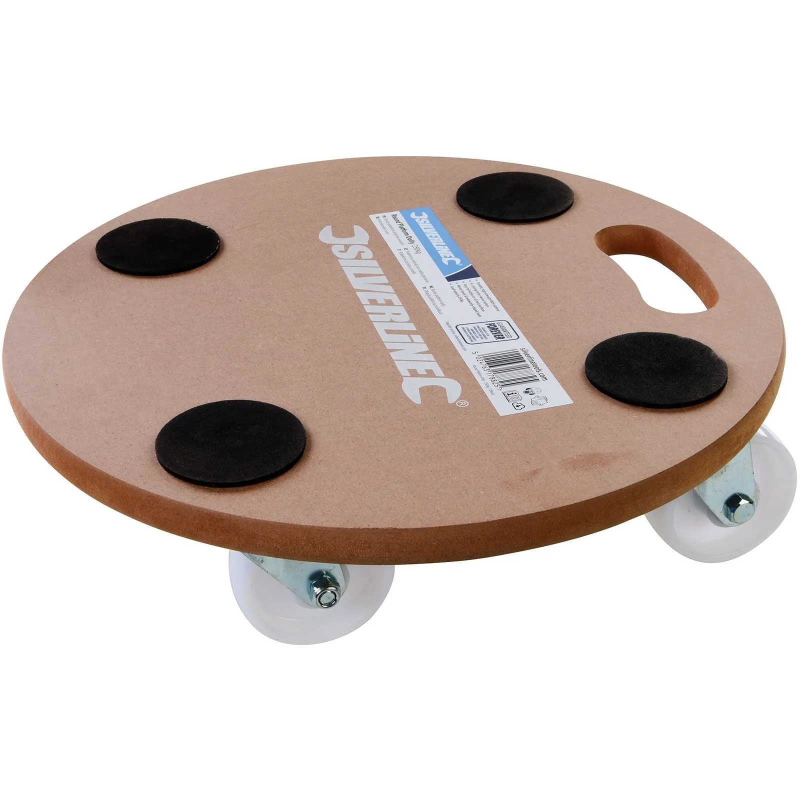 Silverline 250kg Round Platform Dolly 380mm Lifting Handling Furniture Removal