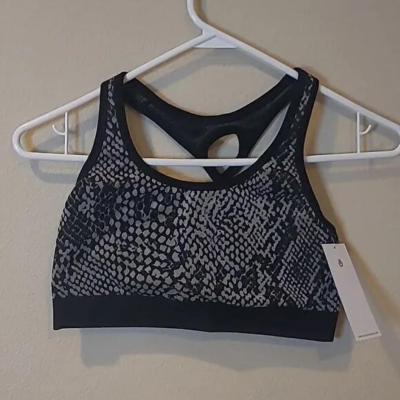 🧁Spiritual Gangster Snakeprint Grey  Sports Bra  sz M/L