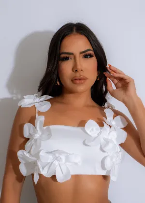 Spring Feeling Crop Top White